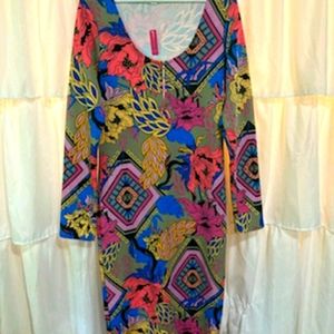 Nicki Minaj floral bodycon dress